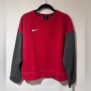 Nike Red and Charcoal Crewneck